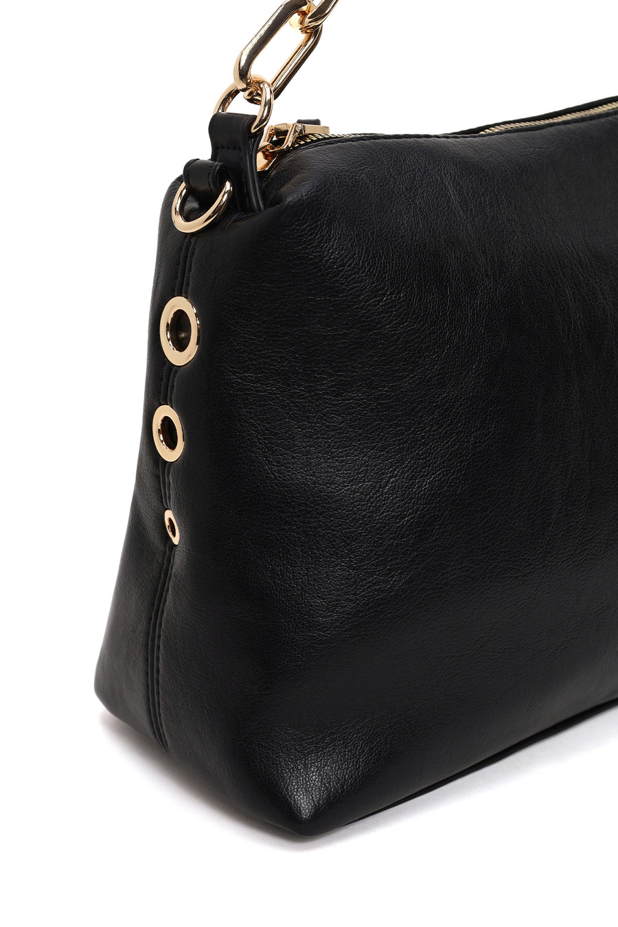 Woman Black Long-Strap Shoulder Bag