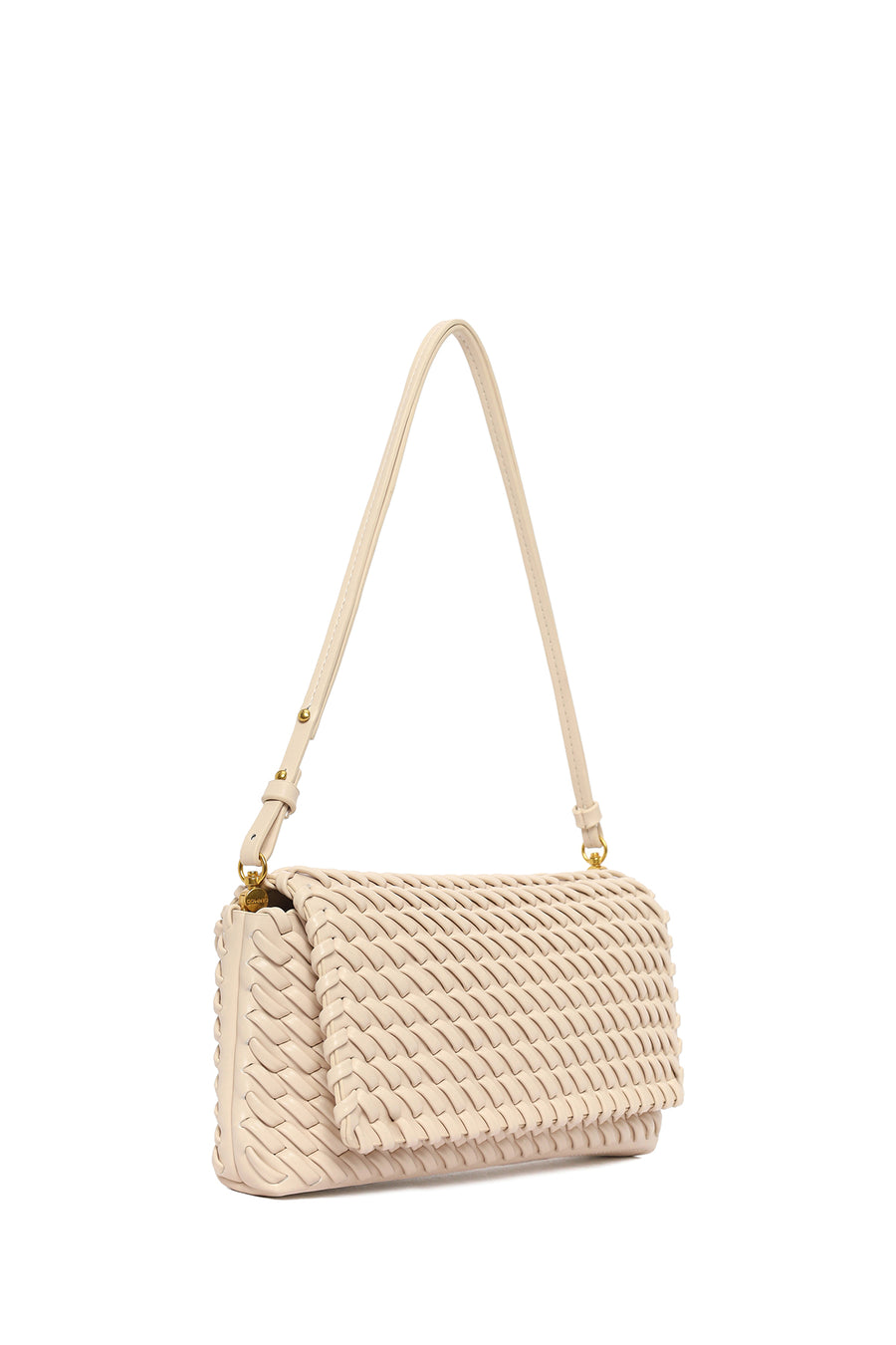 Women's Cream Knitted Shoulder Bag