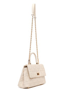 Woman Cream Long-Strap Quilted Shoulder Bag | Derimod