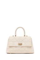 Woman Cream Long-Strap Quilted Shoulder Bag | Derimod