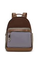 Woman Blue Fabric Backpack | Derimod
