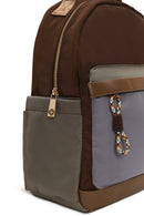 Woman Blue Fabric Backpack | Derimod