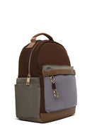 Woman Blue Fabric Backpack | Derimod