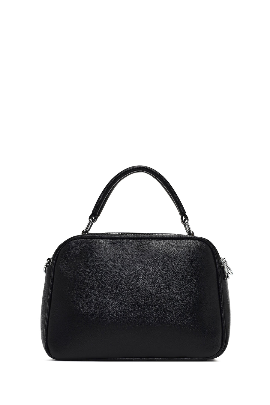 Women's Black Long Strap Braided Shoulder Bag