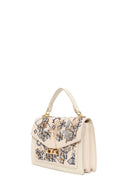 Woman Cream Long Strap Printed Shoulder Bag | Derimod