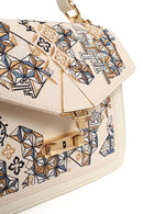 Woman Cream Long Strap Printed Shoulder Bag | Derimod