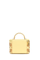 Woman Yellow Long Strap Printed Mini Arm Bag | Derimod