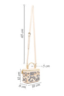 Woman Cream Long Strap Printed Mini Shoulder Bag | Derimod