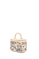 Woman Cream Long Strap Printed Mini Shoulder Bag | Derimod
