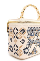 Woman Cream Long Strap Printed Mini Shoulder Bag | Derimod