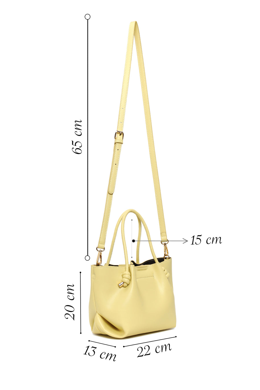 Woman Yellow Long Strap Mini Shoulder Bag
