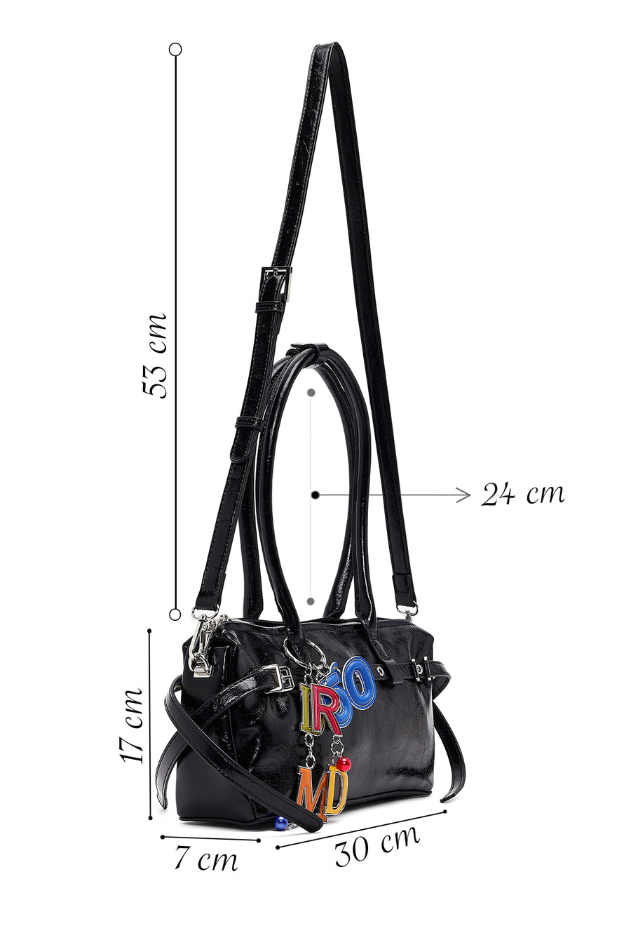 Women's Black Accessory Shoulder Bag