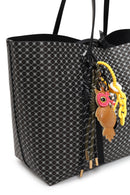 Woman Black Accessory-Detail Printed Shoulder Bag | Derimod