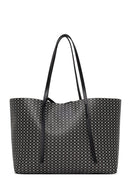 Woman Black Accessory-Detail Printed Shoulder Bag | Derimod