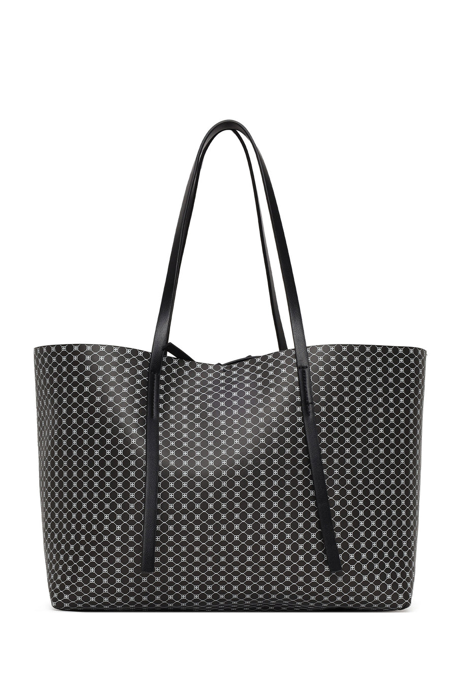 Woman Black Accessory-Detail Printed Shoulder Bag