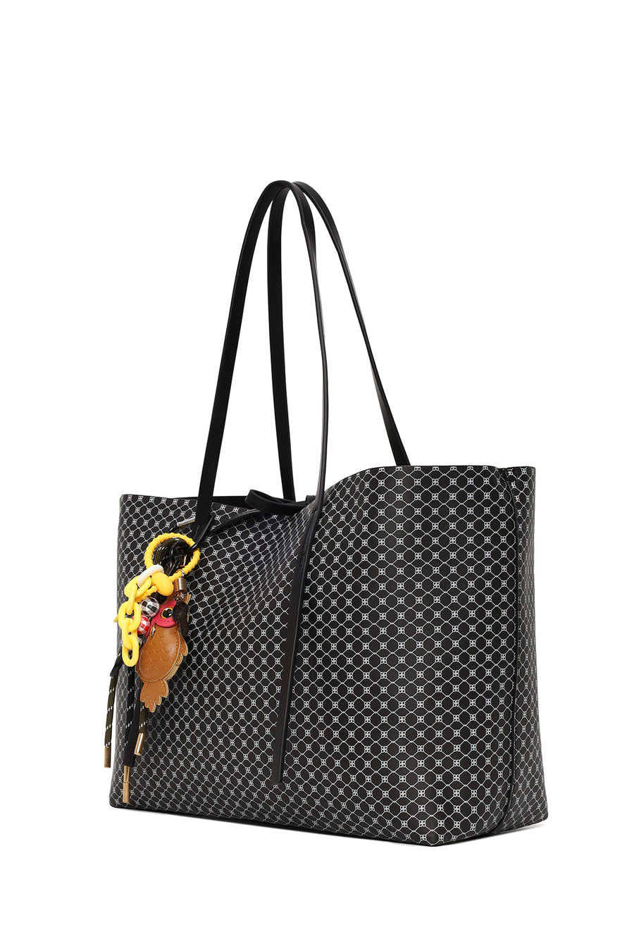 Woman Black Accessory-Detail Printed Shoulder Bag
