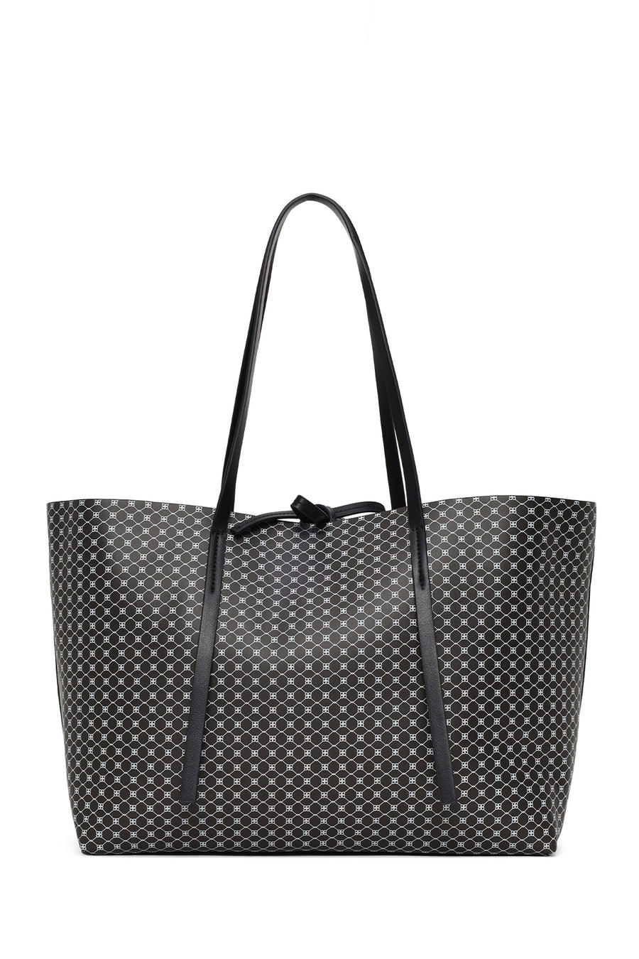 Woman Black Accessory-Detail Printed Shoulder Bag