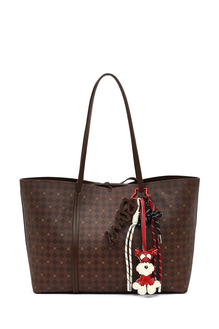 Women's Brown Printed Charm Shoulder Bag 26PBD273526 | Derimod
