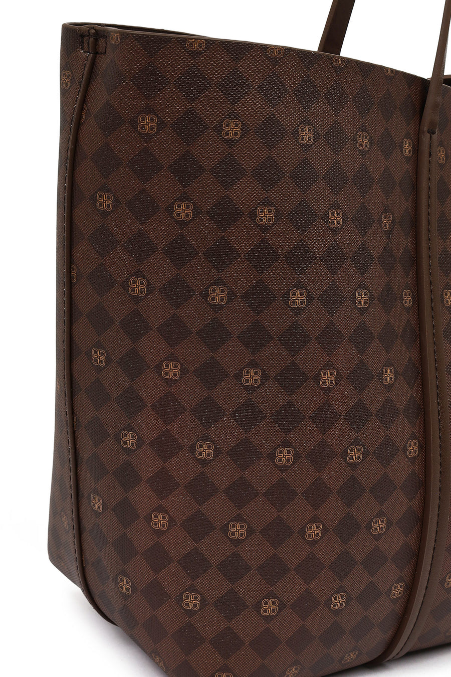 Women's Brown Printed Charm Shoulder Bag