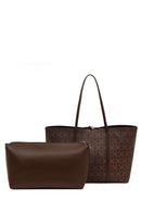 Women's Brown Printed Charm Shoulder Bag | Derimod