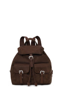 Woman Brown Fabric Backpack | Derimod