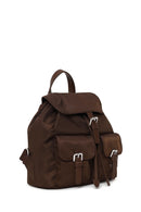 Woman Brown Fabric Backpack | Derimod