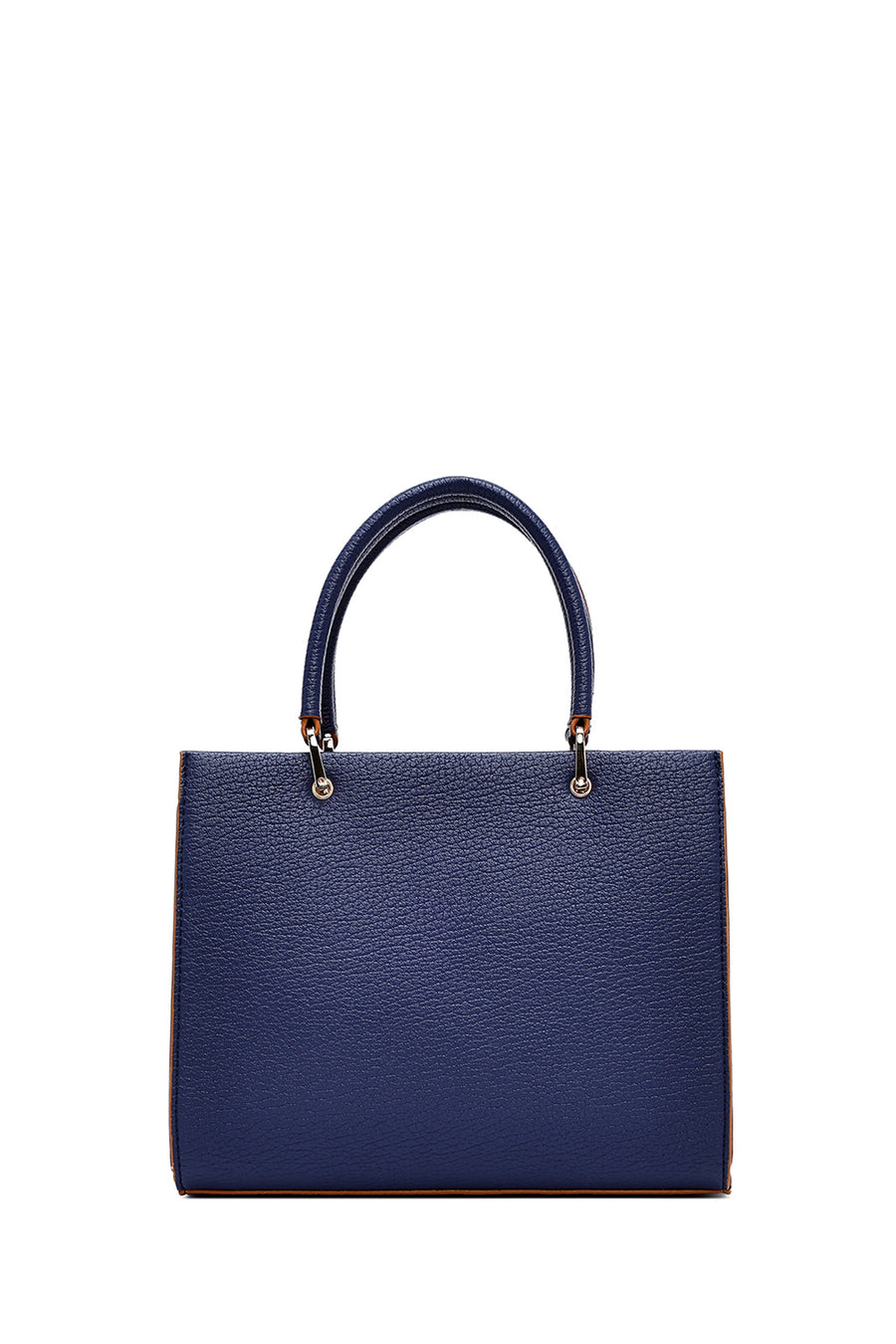 Woman Navy Blue Long-Shoulder-Strap Handbag with Accessories