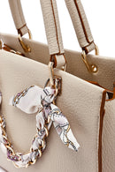 Woman Cream Long-Strap Accessorized Shoulder Bag | Derimod