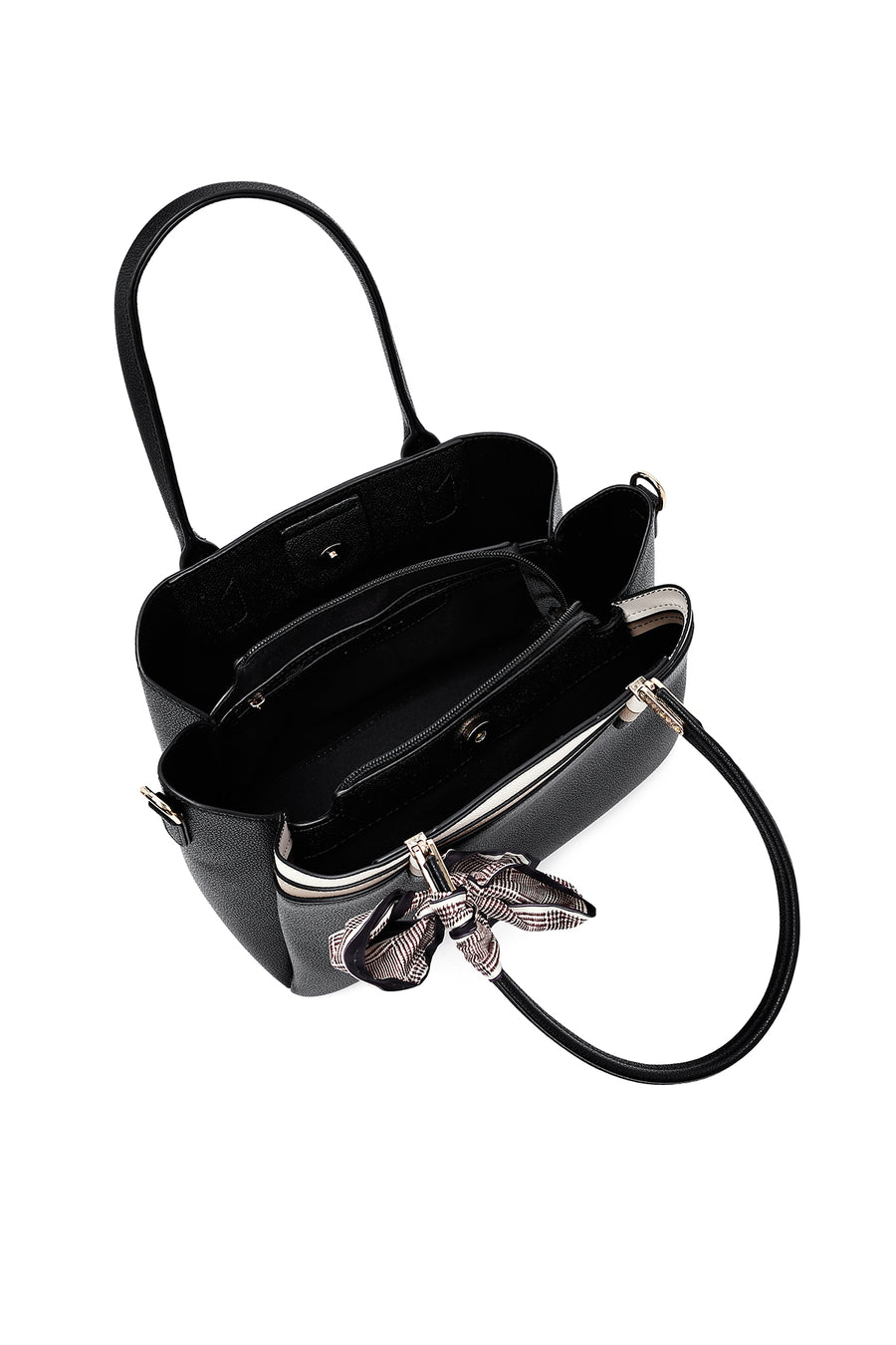 Women's Black Long Strap Accessory Handbag