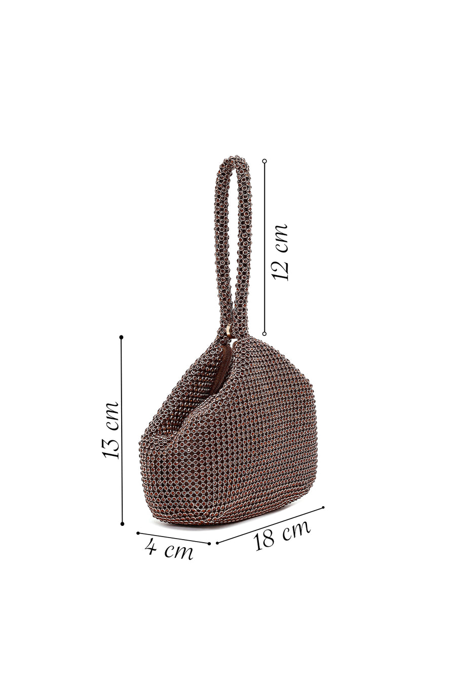 Kadın Bronz Taşlı Mini Abiye Çanta
