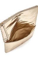 Woman Gold Chain Strap Braided Clutch Bag | Derimod