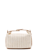 Woman Cream Long Strap Woven Mini Underarm Bag | Derimod