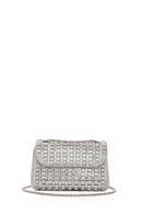 Women's Silver Chain Strap Embellished Evening Bag | Derimod