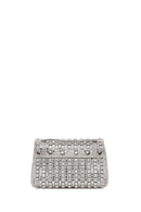 Women's Silver Chain Strap Embellished Evening Bag | Derimod