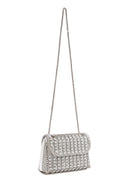 Women's Silver Chain Strap Embellished Evening Bag | Derimod