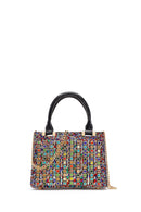 Women's Colorful Long Chain Strap Embellished Mini Evening Bag | Derimod
