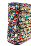 Women's Colorful Long Chain Strap Embellished Mini Evening Bag | Derimod