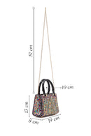 Women's Colorful Long Chain Strap Embellished Mini Evening Bag | Derimod