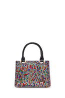 Women's Colorful Long Chain Strap Embellished Mini Evening Bag | Derimod