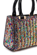Women's Colorful Long Chain Strap Embellished Mini Evening Bag | Derimod