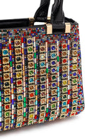 Women's Colorful Long Chain Strap Embellished Mini Evening Bag | Derimod