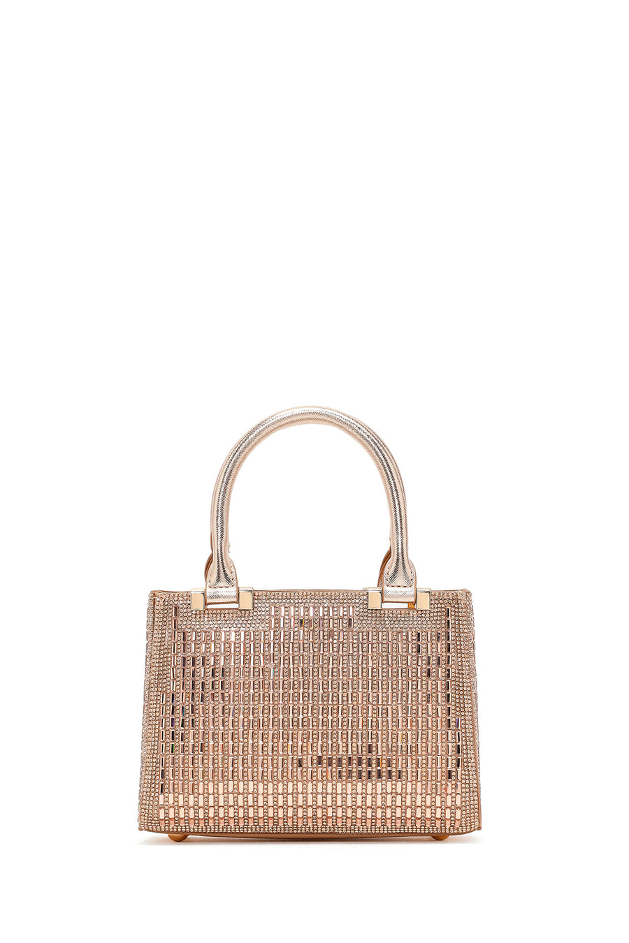 Women's Beige Long Chain Strap Embellished Mini Evening Bag