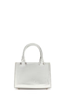 Women's Silver Long Chain Strap Embellished Mini Evening Bag | Derimod