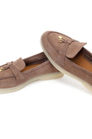 Women's Mink Suede Leather Masculine Loafer | Derimod