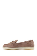 Women's Mink Suede Leather Masculine Loafer | Derimod