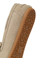 Woman Beige Suede Leather Loafer | Derimod