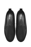 Women's Black Glitter Leather Comfort Loafer | Derimod