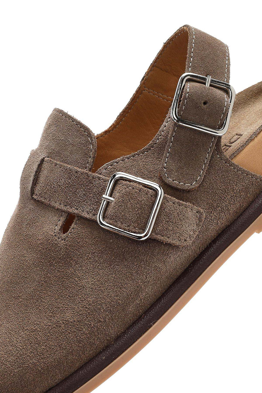 Women's Mink Back Tie Suede Leather Sandals