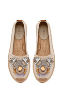 Kadın Bej Taşlı Espadril | Derimod