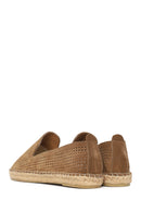 Woman Mink Patterned Suede Leather Espadrille | Derimod